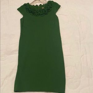 Green shirt cap sleeve dress